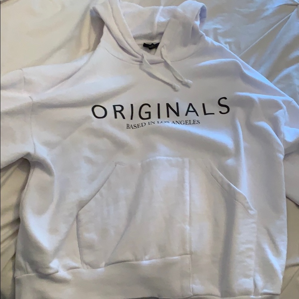white hoodie
